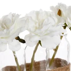 atmosphera Estilo Rústico|Plantas Y Flores Artificiales>3 Floreros De Vidrio Con Rosas 22Cm