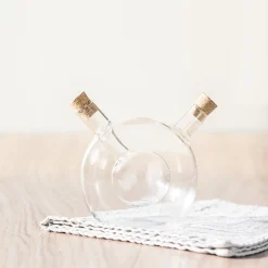 secret d'gourmet Vinagreras, Azucareros, Saleros Y Pimenteros>Aceitera+Vinagrera Boule Vidrio 42/6Cl