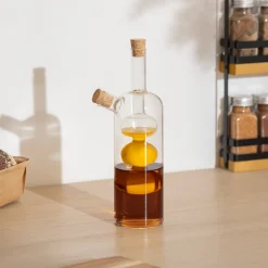 secret d'gourmet Vinagreras, Azucareros, Saleros Y Pimenteros>Aceitera+Vinagrera Desig Vidrio 22/7Cl