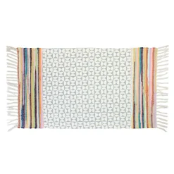 Alfombras Decorativas>Alfombra CRETA gris con flecos 50x80cm