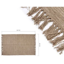 Alfombras De Cocina>Alfombra De Algodón Marrón 50x80Cm