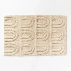 Alfombras De Baño>Alfombra de baño ELLA de algodón gris 50x80cm