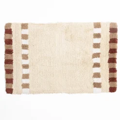 Alfombras De Baño>Alfombra de baño FLORENCE de algodón beige 50x80cm