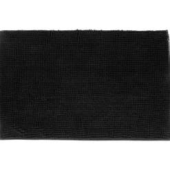 5five Alfombras De Baño>Alfombra De Baño Negra Chenilla 80x50Cm