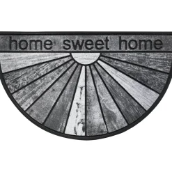 Alfombras De Entrada>Alfombra De Entrada Medialuna Gris Home Sweet Home