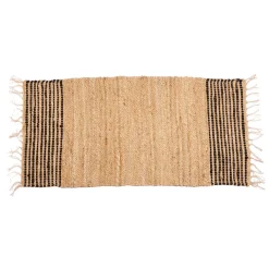 Alfombras Decorativas>Alfombra de rayas negras 70x140cm