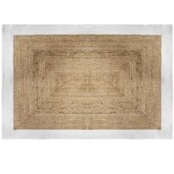 atmosphera Alfombras Decorativas>Alfombra de yute natural/blanca 120x170cm