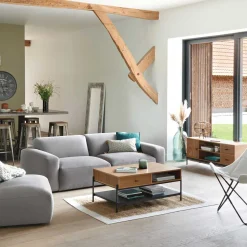 atmosphera Alfombras Decorativas>Alfombra de yute natural/blanca 120x170cm