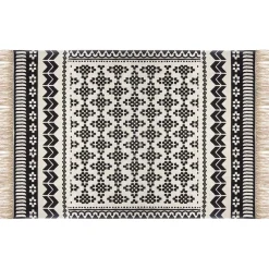 atmosphera Alfombras Decorativas>Alfombra Delhi Blanco/Negro 120x170Cm