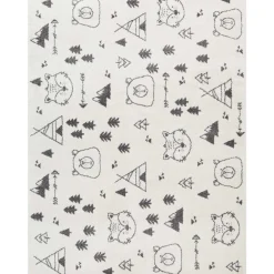 Niños Téxtil>Alfombra Gio Bosque Gris 80x150Cm