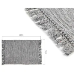 Alfombras De Cocina>Alfombra Gris De Algodón 50x80Cm