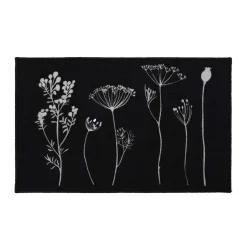 Alfombras De Entrada>Alfombra Herbier Negra 50x80cm