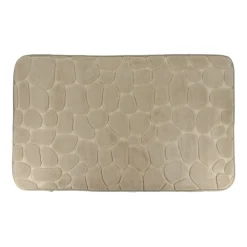 Alfombras De Baño>Alfombra microfibra MEMOIRE gris pardo