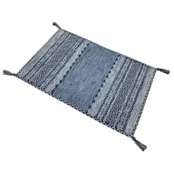 Alfombras Decorativas>Alfombra Tribal Azul Claro 80x150Cm