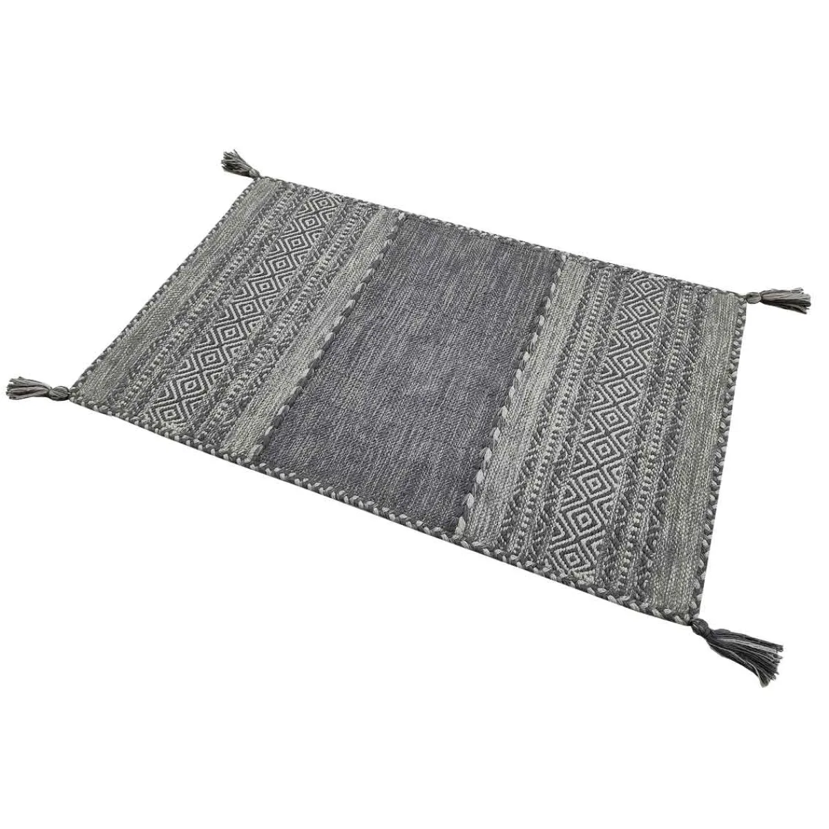 Alfombras Decorativas>Alfombra Tribal Gris 80x150Cm