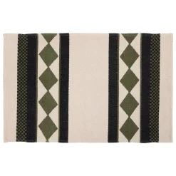 atmosphera Alfombras Decorativas>Alfombra Tropical Panama Beige Y Verde 60x90cm