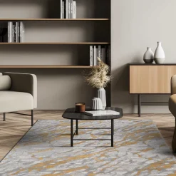 Alfombras Decorativas>Alfombra Viqi Waves Amarilla 80x150cm