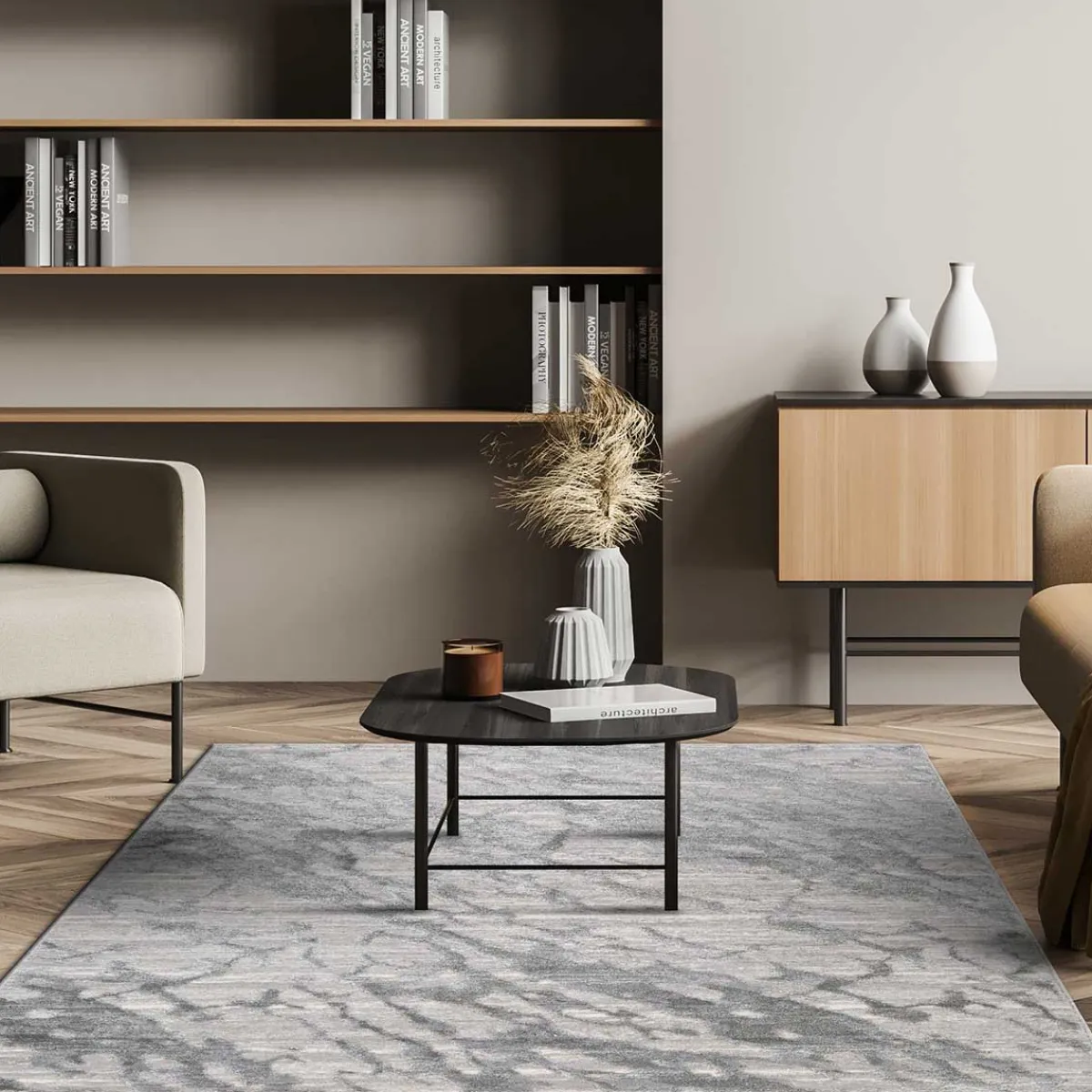 Alfombras Decorativas>Alfombra Viqi Waves Gris 120x160cm