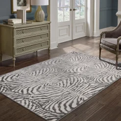 Alfombras Decorativas>Alfombra Zaha Cebra Gris 120x160Cm