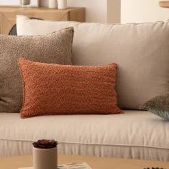 atmosphera Cojines Y Fundas Decorativas>Almohada Bouclette Terracota 30x50cm