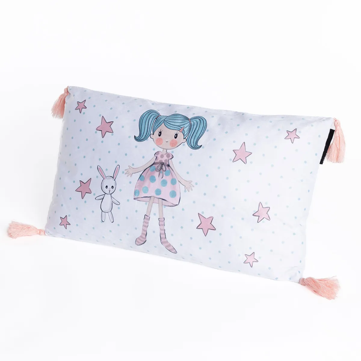 Niños Téxtil>Almohada con pompones ZOE 30x50cm