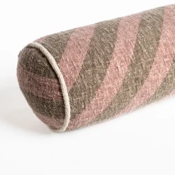 hôma Cojines Y Fundas Decorativas>Almohada STRIPES rosa y marrón 15x50cm