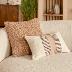 atmosphera Cojines Y Fundas Decorativas>Almohada STRISCIA beige 30x50cm