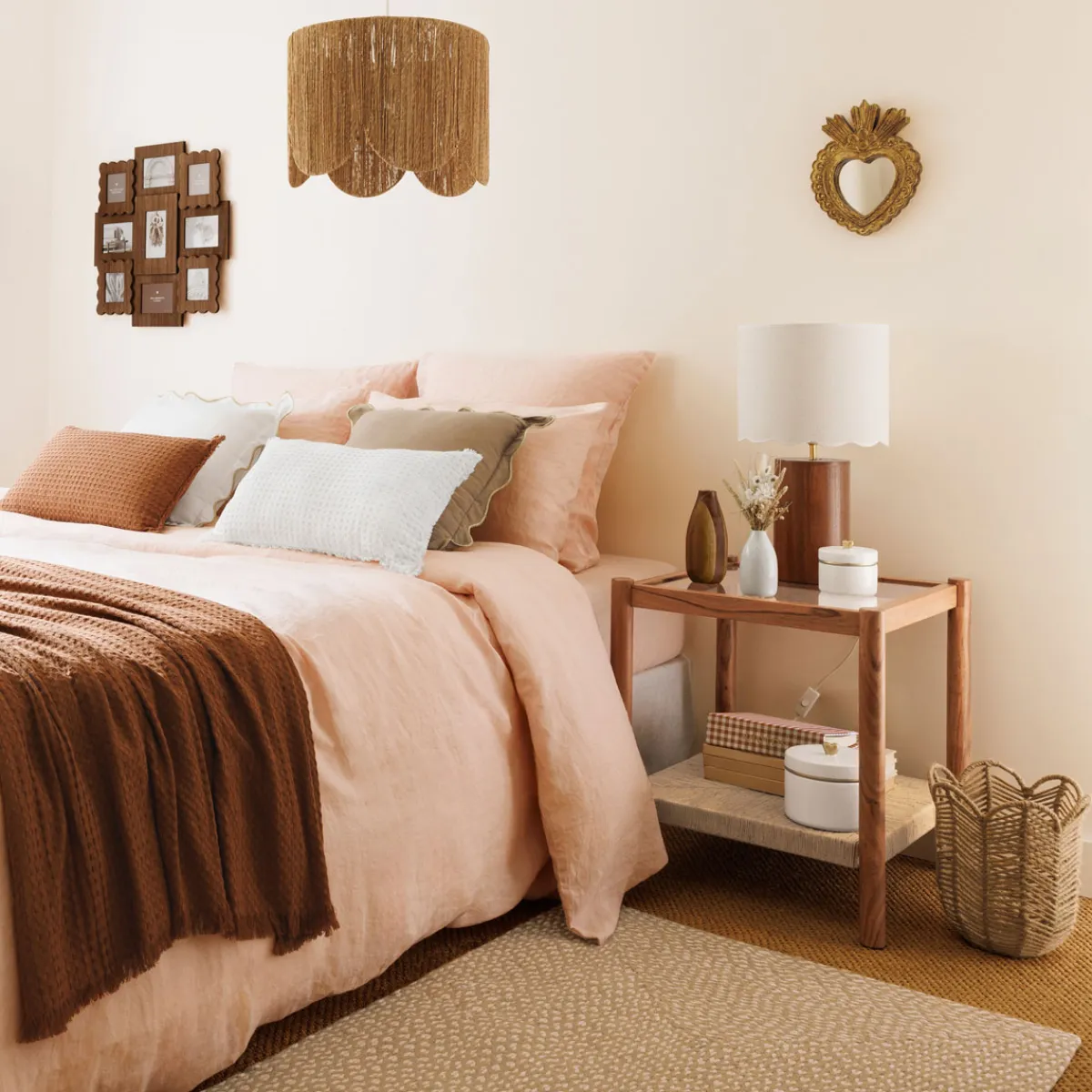 atmosphera Cojines Y Fundas Decorativas>Almohada The Floral Waffle Terracota 30x50cm