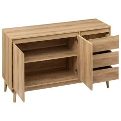 5five Aparadores Y Consolas|Estilo Rústico>Aparador Abana Beige 3 Cajones 1 Puerta