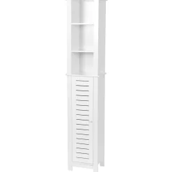 Muebles Con Lavabo Y Auxiliares>Armario alto de baño SANTORIN blanco de mdf