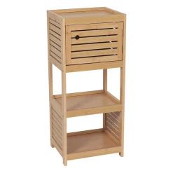 Muebles Con Lavabo Y Auxiliares>Armario bajo de baño TRINIDAD de mdf y bambú