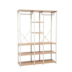 Armarios, Estantes Y Estanterías.>Armario doble de metal beige con estantes