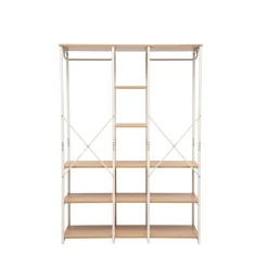 Armarios, Estantes Y Estanterías.>Armario doble de metal beige con estantes