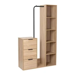 hôma Soportes>Armario NOKTRA marrón 167cm