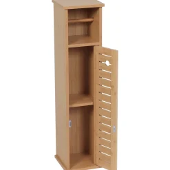 Muebles Con Lavabo Y Auxiliares>Armario portarrollos TRINIDAD de mdf y bambú