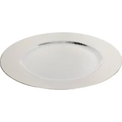 Platos>Bajoplato De Madera Plateado 33Cm