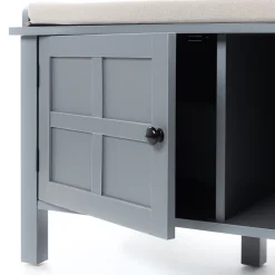 Armarios, Estantes Y Estanterías.>Banco Con Almacenaje Gris