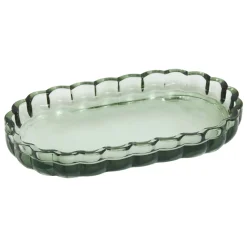 5five Accesorios De Lavabo>Bandeja de baño FLOREA verde de vidrio