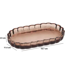 5five Accesorios De Lavabo>Bandeja para wc FLOREA marrón de vidrio