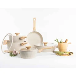 hôma Cazuelas, Sartenes Y Hervidores>Batería de cocina 5 piezas AMY beige