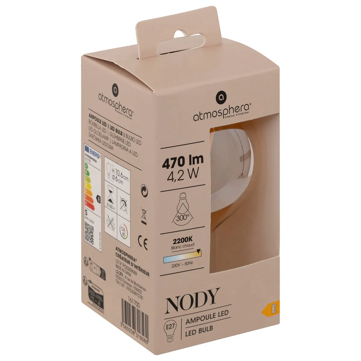 atmosphera Lámparas Y Alargadores>Bombilla Vintage Led Ámbar A60 2W E27