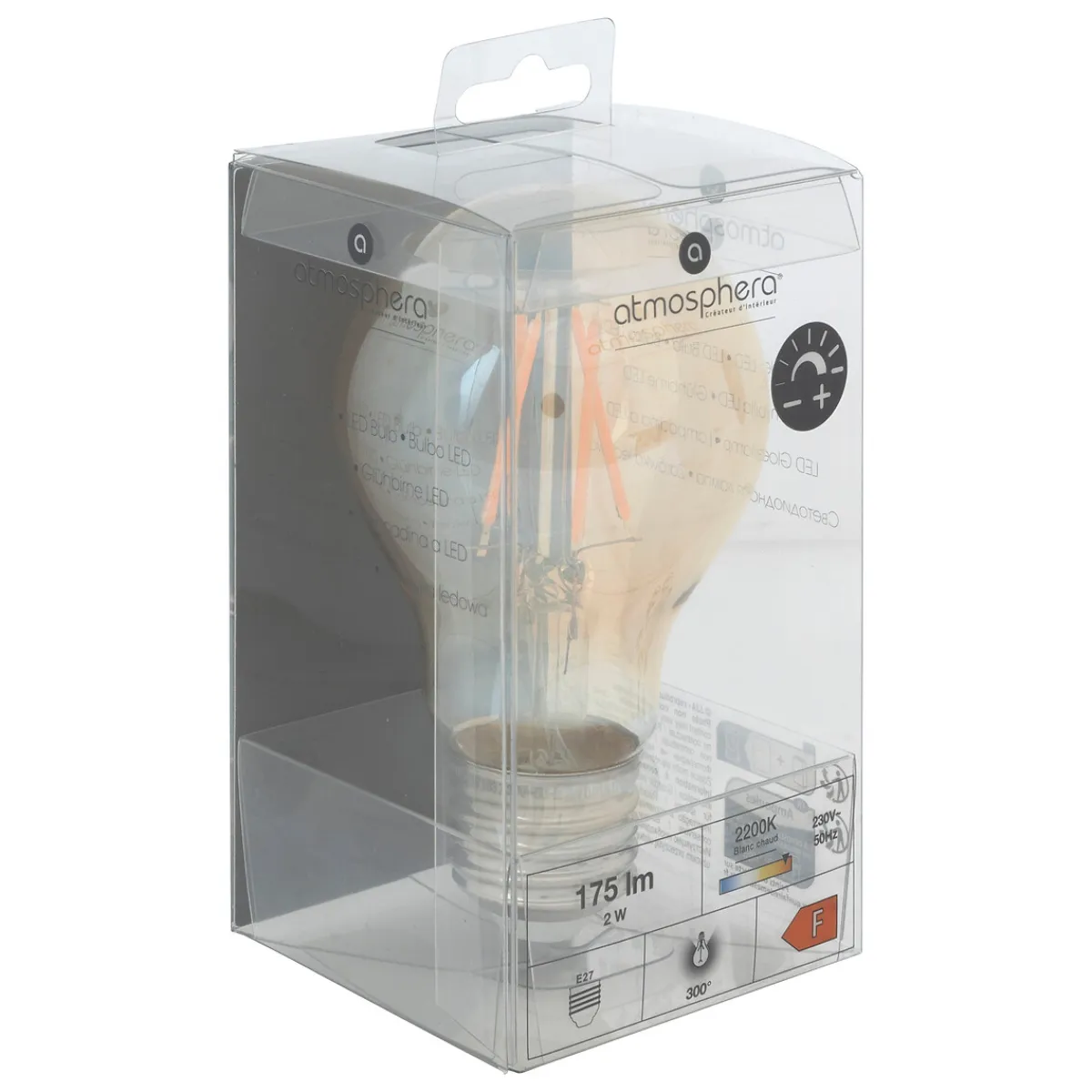 atmosphera Lámparas Y Alargadores>Bombilla Vintage Led Ámbar A60 2W E27