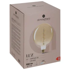atmosphera Lámparas Y Alargadores>Bombilla VINTAGE ámbar espiral led G200 4.9W