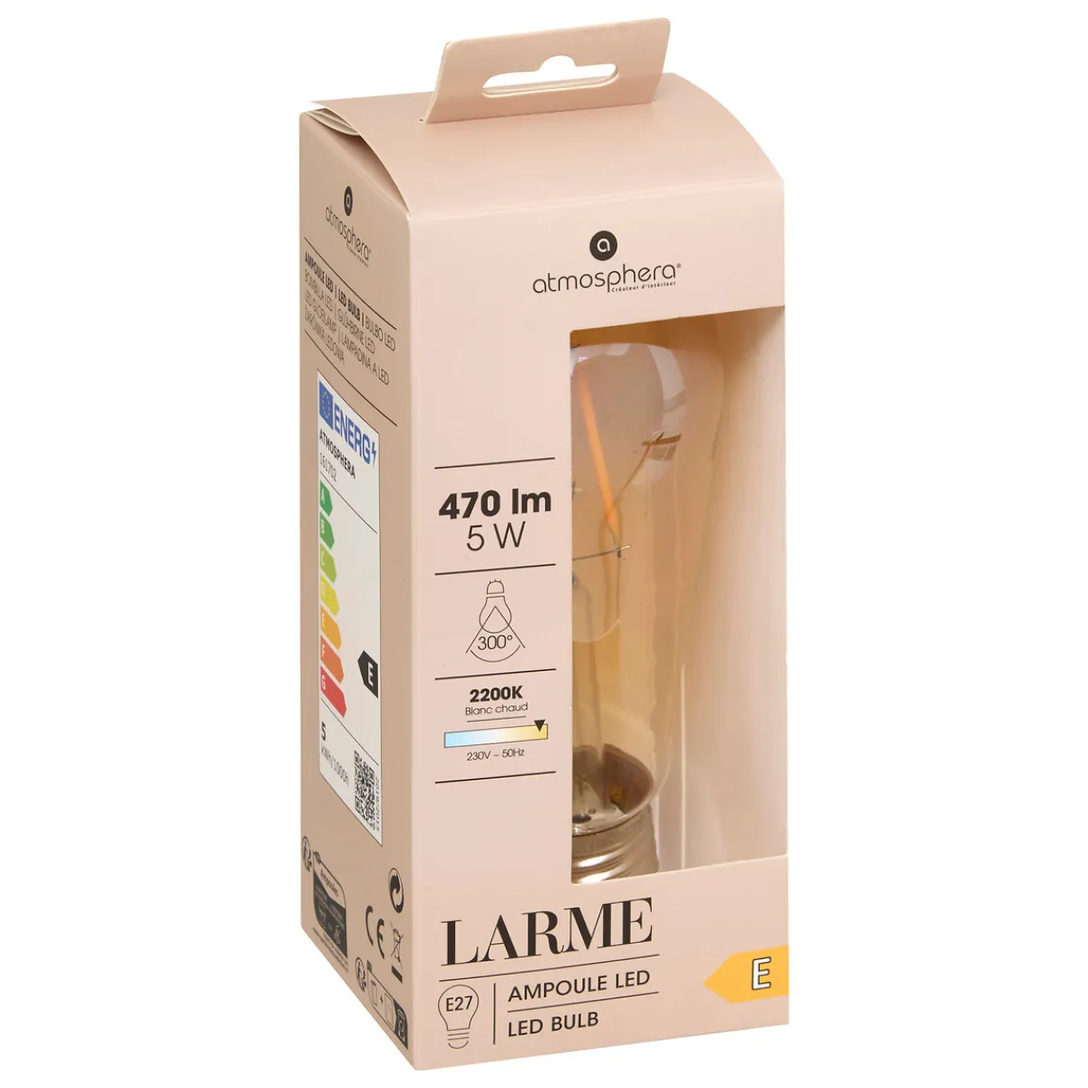 atmosphera Lámparas Y Alargadores>Bombilla VINTAGE ámbar led St64 5W E27