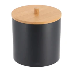 Accesorios De Lavabo>Bote De Bambú Negro