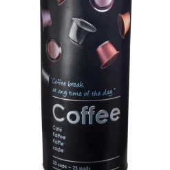 Cajas Y Frascos>Bote P/Capsulas Café Metálica C/Diseño