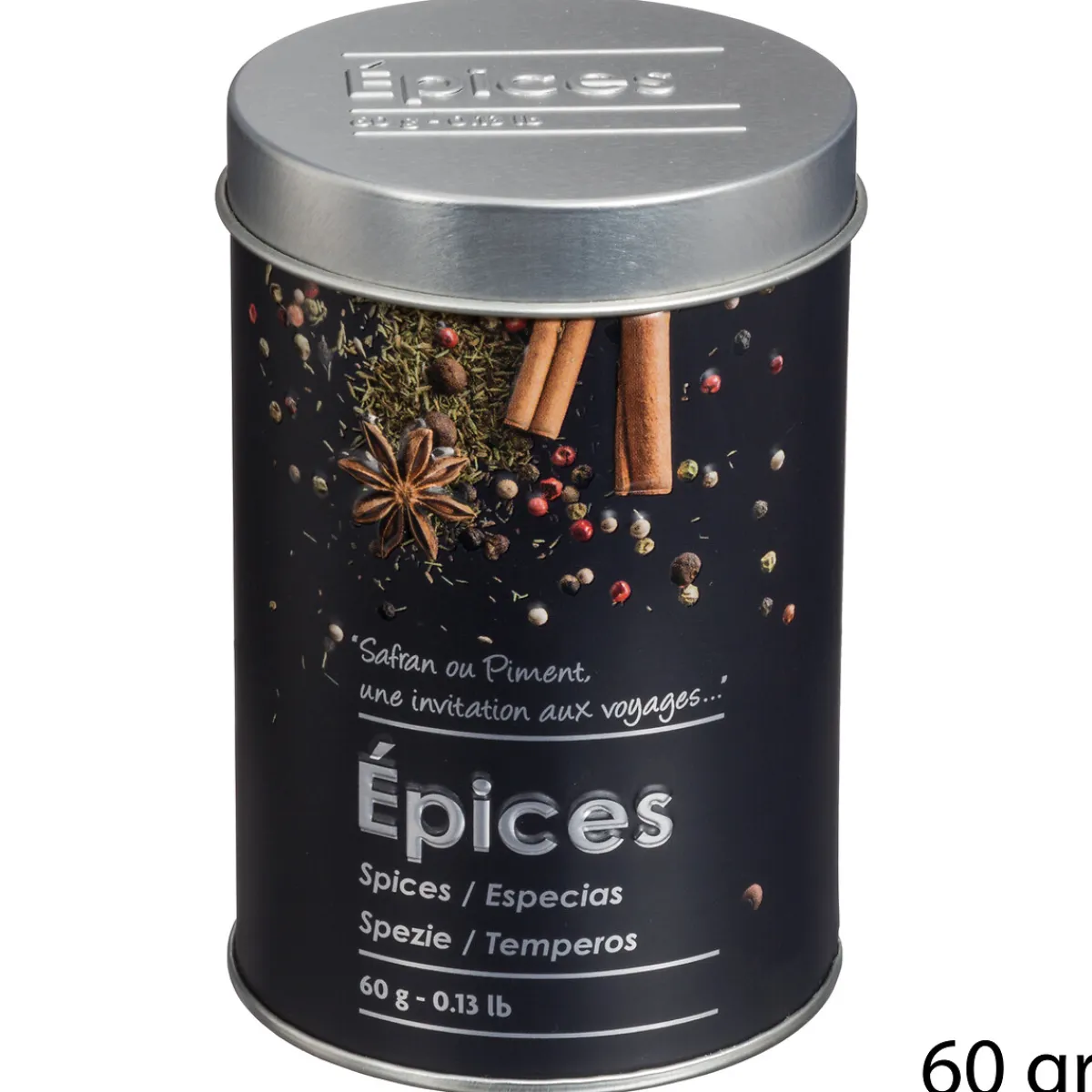 Cajas Y Frascos>Bote P/Especias Metálico C/Diseño