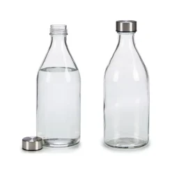 Jarros>Botella De Vidrio Red. Tapa Metálica 1L