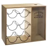 atmosphera Bodegas>Botellero De Madera+Metal 35x40x15Cm