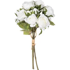 atmosphera Plantas Y Flores Artificiales>Bouquet 15 Rosas Blancas 40Cm